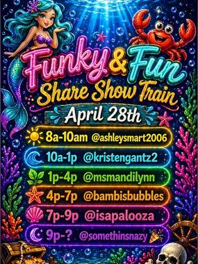 Isapalooza is Live! Come join the Funky & Fun Share Show Train on Tuesdays!